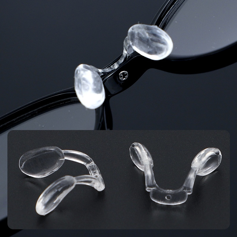 4 Pack Soft Silicone Nose Pads For Glasses - Push-On Eyeglass Frame Pads - Comfort Fit 2 thumbnail image