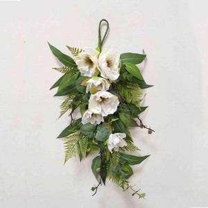Arreglo Floral <span class=keywords><strong>de</strong></span> Seda con Diseño <span class=keywords><strong>de</strong></span> Lágrima, Peoní<span class=keywords><strong>a</strong></span>, Arce y Hojas <span class=keywords><strong>de</strong></span> Eucalipto, Decoración para el Hogar para Todas las Temporadas, Colgante <span class=keywords><strong>de</strong></span> Primavera - Product Image 2