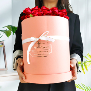 Waterproof Fresh Dried Rose Flower Delivery Box With Ribbon Gift Package Festive Bouquet Packaging Paper Boxes
