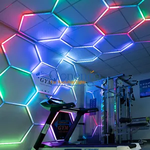 Производство одноступенчатых соединений шестигранный светодиодный светильник Rgb сотовые лампы для магазина