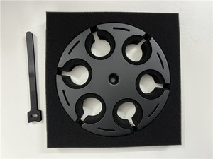 Support de microphone cardioïde OEM professionnel en métal pour 6 micros avec bonnette anti-vent en mousse – Support pratique pour micros filaires - Product Image 3