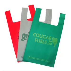 Reusable PP non woven t shirt shopping bag 70gsm customized color with logo or customized yes OEM