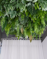 Décoration de plafond de restaurant, plante artificielle, décoration murale suspendue, vigne de rotin verte et fleur, simulation de plante verte, décoration de plafond