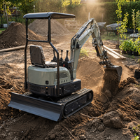 LIVRAISON GRATUITE Mini-excavatrice 1 tonne EURO 5 Moteur EPA Kubota Micro-excavatrice sur chenilles pour ferme 2 tonnes 3 tonnes Petites excavatrices à vendre