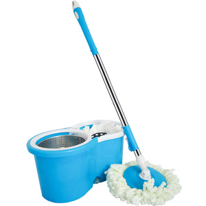spray Hot Selling mops floor cleaning absorbent stick handle Rotating mop set with plastic mop bucket