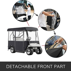 Cubierta Protectora para Carrito de Golf Club Car Evolution Universal, Protección para Todo Clima, 2+2 Asientos, Cubierta para Invierno, Cubierta para Lluvia - Product Image 3