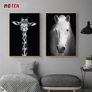 100% dipinto a mano super-realistico pittura a olio animale creativo della decorazione della pittura <span class=keywords><strong>leone</strong></span> elefante appeso pittura - Product Image 2