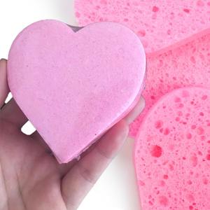 Esponja de Maquillaje Ecológica Amarilla para Baño y Ducha, Hecha de Pulpa de Madera Comprimida y Celulosa, Hojas de Esponja para Limpieza Facial - Product Image 3