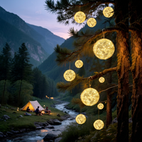 Lampe suspendue en bambou tressé Jellyfish, lanterne vintage en corde de chanvre, étanche pour l'extérieur, lumière blanc chaud, intensité réglable, protection IP65