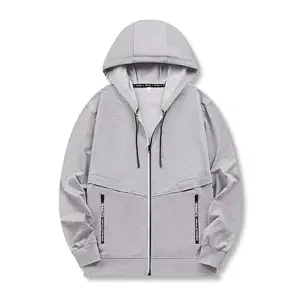 Mùa Xuân Và Mùa Thu Mới Cardigan Hoodie Người Đàn Ông Của Giải Trí Thể Thao Quần Áo Trên Bông Rắn Màu Áo