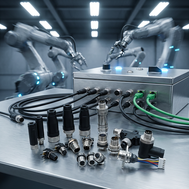 M12 4 Pin Field Wireable Connector for Sensor and Actuator Applications