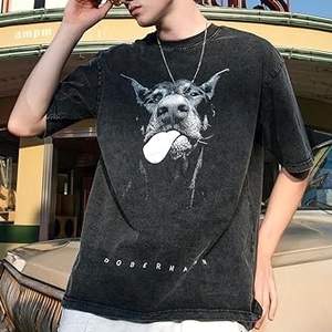 Camiseta gráfica Unisex para hombre, tela <span class=keywords><strong>de</strong></span> punto <span class=keywords><strong>de</strong></span> algodón 100%, ropa <span class=keywords><strong>de</strong></span> calle Vintage <span class=keywords><strong>de</strong></span> gran tamaño, Top informal con manga corta - Product Image 5