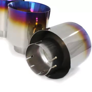 Terminale di Scarico in Lega di Titanio con Finitura Blu Bruciato, Accessorio <span class=keywords><strong>Auto</strong></span> per Nissan GTR R35 - Product Image 3