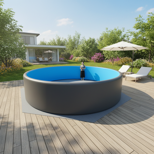 <span class=keywords><strong>Piscine</strong></span> gonflable ronde hors sol ALTLAKE <span class=keywords><strong>5</strong></span>*1.25m, robuste, en drop stitch, sans kit, pour jardin - Product Image 2