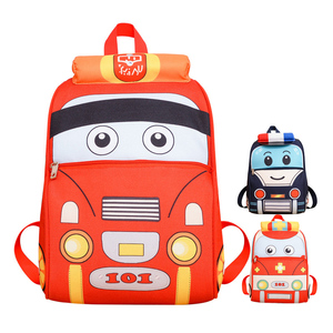 Nuevo 3D dibujos animados policía coche ambulancia jardín de infantes estudiante escuela Backbag para niños <span class=keywords><strong>mochila</strong></span> bolsas - Product Image 1