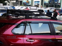 JIZHENG Toyota RAV4 Cesta Portaequipajes de Techo de Aleación de Aluminio, Ajuste Personalizado, Portaequipajes Superior para Coche, Sin Perforación, Montaje en Orificio Original