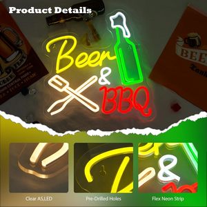 Beer BBQ Neon LED Dimmable USB Powered Ambient <b>Light</b> Store <b>Window</b> Decoration <b>Light</b> Street Indicator <b>Light</b> Landscape <b>Light</b> 5v - Product Image 1