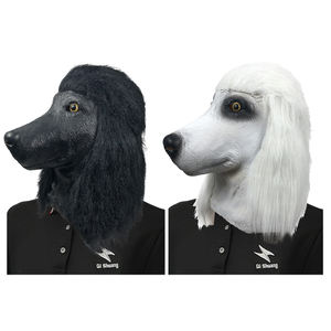 सुंदर यथार्थवादी कुत्ते पूरा चेहरा नकाब पशु टोपी कॉस्टयूम लेटेक्स पूडल मुखौटा क्रिसमस पार्टी मास्क - Product Image 1