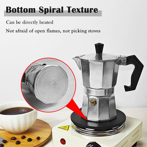 Cafetera Espresso Clásica Profesional para Estufa, Cafetera <span class=keywords><strong>Moka</strong></span> de Aluminio, Cafetera Mocha Clásica de Aluminio - Product Image 5