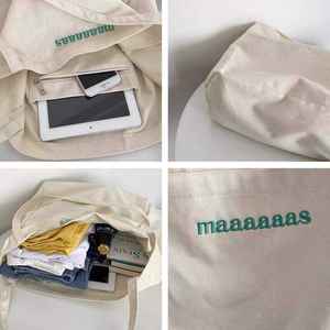 Nueva bolsa de compras reutilizable ecológica con logo personalizado impreso, bolsa de lona de algodón. - Product Image 4