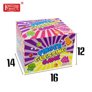 Bonbons en forme de pierre, de papier et de ciseaux, saveur de fruits assortis, bonbons pour les doigts, pour les fournitures de fête, emballage en boîte, dur, multicolores - Product Image 2