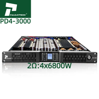 Paulkitson SiC amplifikatör PD4-3000 2ohm 4X6800W 1U profesyonel sınıf D ses güç amplifikatörü 4 kanal Subwoofer ses amplifikatörü