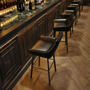 Ensemble table et chaises de bistrot musical style industriel durable et écologique 2026, canapé en cuir PU pour bar, salon, café, restaurant, <span class=keywords><strong>club</strong></span> - Product Image 2
