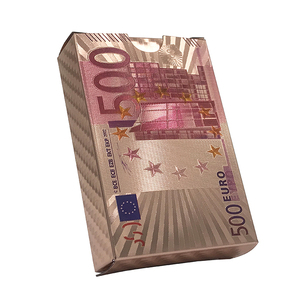 Nuevas cartas de juego con impresión personalizada en oro rosa, cartas de póker de PET. - Product Image 1