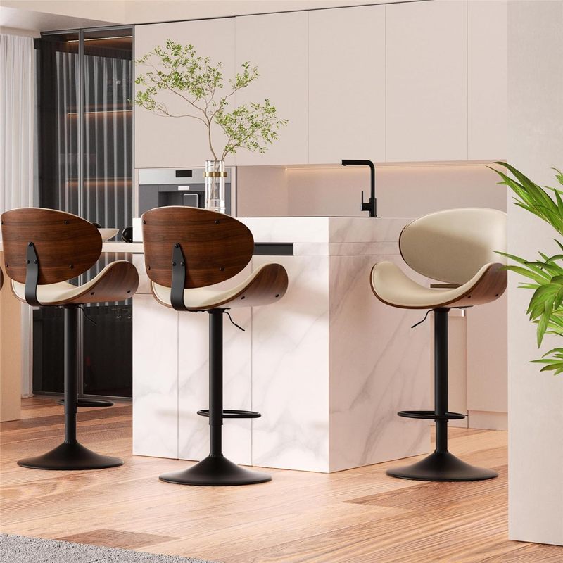 Swivel Bar Stools with High Backs