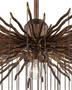 ثريا فاخرة حديثة على شكل فروع شجرة مع إضاءة متدلية على شكل قطرات المطر لطاولة الطعام وغرفة المعيشة، مناسبة للفنادق والفلل - Product Image 3