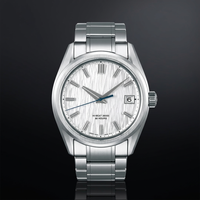 Reloj GS Grand Silver White S con Logotipo, Movimiento Seiko NH35, Esfera MOD de Zafiro, Correa de Acero Inoxidable de 20 mm, Estilo Deportivo de Buceo