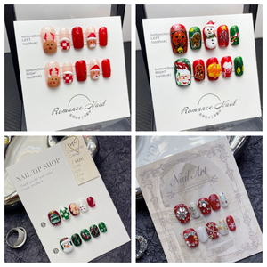 Navidad 10 Uds <span class=keywords><strong>uñas</strong></span> <span class=keywords><strong>postizas</strong></span> <span class=keywords><strong>de</strong></span> lujo Venta caliente francés hecho a mano acrílico Prensa en <span class=keywords><strong>uñas</strong></span> artificiales reutilizables para niñas - Product Image 3