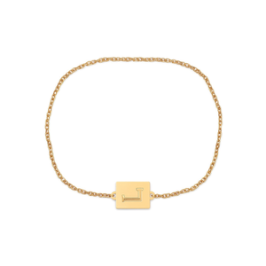 Bracciale in Acciaio Inossidabile con Targhetta Lettera L 12x14cm PULSERA-L - Product Image 2