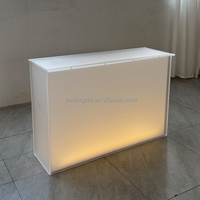 Table de bar en acrylique mat de conception moderne personnalisée en usine, appartement villa, épaissie, avec éclairage LED, petite table en acrylique