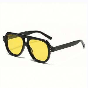 Lunettes de soleil polarisées rétro 2025 pour femmes et hommes, style pilote, protection UV400, rivets, double pont, forme carrée - Product Image 3