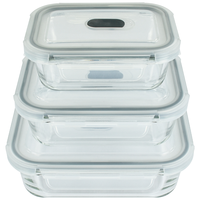 Boîte à lunch en verre portable personnalisée Récipient à bento de conservation des aliments au micro-ondes sans BPA pour le stockage des aliments au lave-vaisselle
