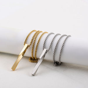 वाटरप्रूफ स्टेनलेस स्टील ने पुरुषों के लिए पंर्क चट्टान चांदी का सोना काला मोबियस सर्पिल बार हार - Product Image 5