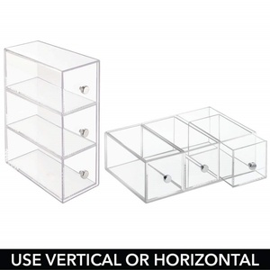 China Yageli Factory Wholesale Transparent Acrylic Desk Organizer Storage <b>Box</b> Drawers Custom Logo Silk-Screen Printing Custom - Product Image 3