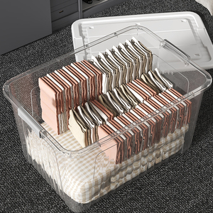 Jiqing Clear Armazenamento Caixa Organizador Armazenamento Caixa Plástico Durable Clear Bins com rodas para roupas Diversos - Product Image 3