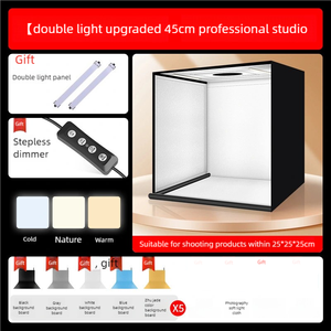 Caja de luz Led portátil para estudio fotográfico de 40cm, 65cm, 80cm, de forma cuadrada Softbox, fondos de Pvc, Mini tienda de campaña para Sesión de fotos, Kit para vídeo - Product Image 5