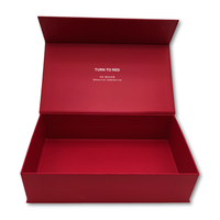 Boîtes en carton rigide magnétiques personnalisées noires avec logo, emballage cadeau magnétique rigide recyclé pour vêtements, éponge, pelliculage brillant