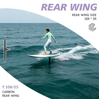 Aileron arrière stabilisateur en carbone SKINNY 358/25, section fine, composant de queue hydrofoil avancé pour la performance en conduite