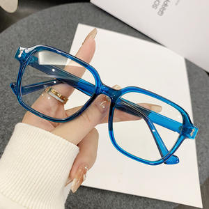 人気の新しいアンチブルーライトキャットアイ大型フレームフラットレンズ眼鏡女性の顔をよりスリムにメイクアップ - Product Image 3