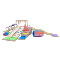 Cadre en bois Soft Play Set Balance Training Équipement de terrain de jeu intérieur pour enfants d'âge préscolaire