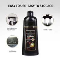 Tinte para el cabello OEM de acción rápida con etiqueta privada, champú, marrón oscuro Natural, negro, Color instantáneo, 100ml, Burbuja, 500ml, MSDS, sin amoníaco