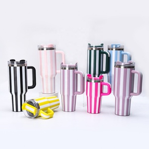 Vaso Térmico Portátil de Acero Inoxidable de 40oz, Apto <span class=keywords><strong>para</strong></span> Alimentos, con Asa y Pajita, <span class=keywords><strong>para</strong></span> Café - Product Image 5