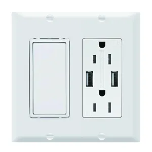 Shanghai Linsky switch receptacle combo usb, 3 way switch & USB power outlet