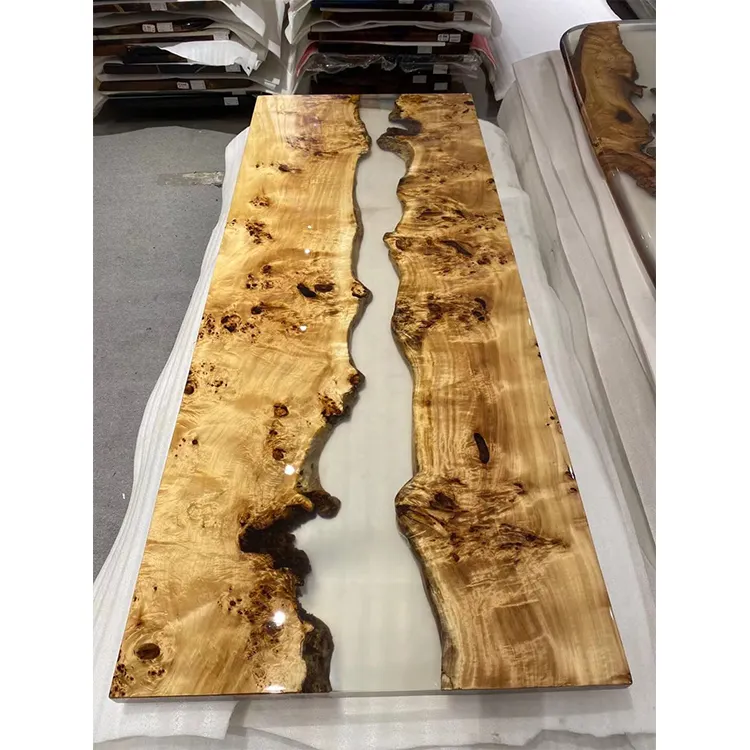 Epoxyhars Tafel Top Gemaakt Van Frankrijk Populier Houten Plaat Custom Made Tafel Top Voor Meubelen En Commerciële Meubelen