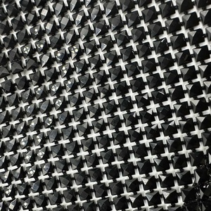 Haute Tinh Thể Căng Đàn Hồi 3D Kim Cương Rhinestone Kim Cương Vuông Kim Cương Rhinestone Đính Cườm Lưới Cá Lưới Vải - Product Image 5