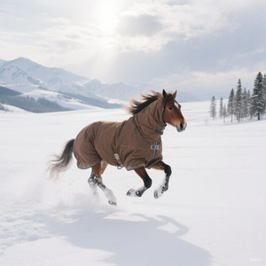 Оптовая продажа, водонепроницаемое одеяло для конного спорта с меховым воротником - Product Image 3